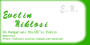 evelin miklosi business card